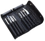 Набор для декорирования (8 предметов в сумке) лезвие - нерж.сталь, ручка - пластик, цвет черн. Atlantic Chef 9100G8001