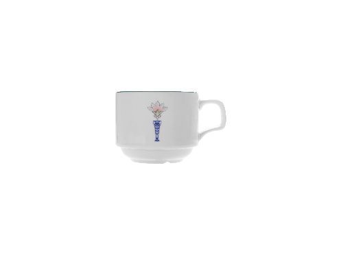 Чашка чайная Vaso Piccolo 200 мл, кант зеленый, Porland DS19