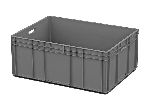 Евроконтейнер с открытыми ручками, усиленное дно, 800х600х320 мм, цвет серый Агропак EC.8632.3