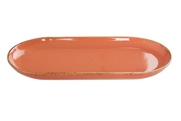 Блюдо овальное ORANGE фарфор, 300x150 мм, h 26 мм, оранжевый Seasons Porland 118130 оранжевый