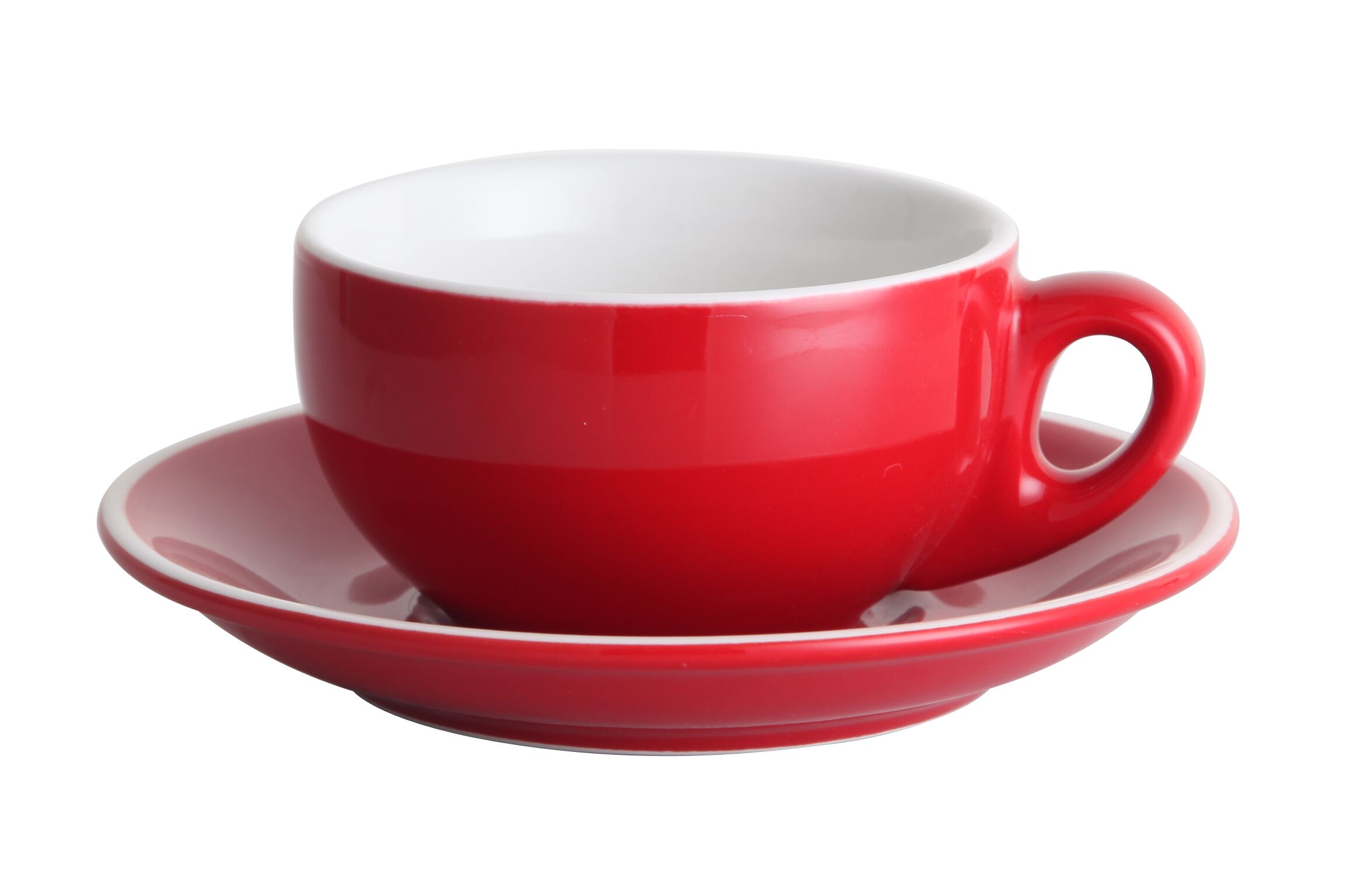 Чашка с блюдцем Barista (Бариста) 220 мл, красная, P.L. Proff Cuisine 10618/10621