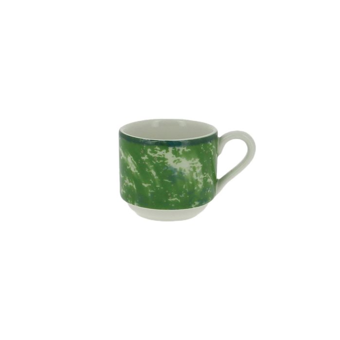 Чашка для эспрессо RAK Porcelain Peppery 90 мл штабелируемая, зеленый цвет BACU09PGN