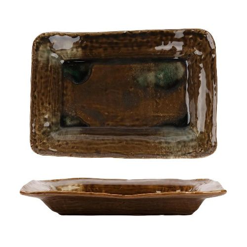 Блюдо прямоугольное Dark Brown Frutti di Mare 310*215 мм h48 мм P.L. Proff Cuisine B240130531-2406B