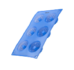 Форма д/кексов (синяя) 6 ячеек фигурные 300х175х38мм Linea Silicone Regent Inox S.r.l.