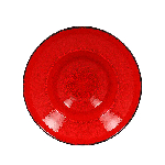 Тарелка FIRE круглая 0.32 л D=230 мм., глубокая, чёрный/ красный, фарфор RAK FRCLXD23RD