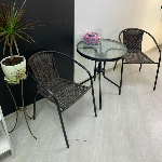 Комплект мебели Асоль-LR02 LRC-02/LRT-02-D60 Dark Brown (2+1)