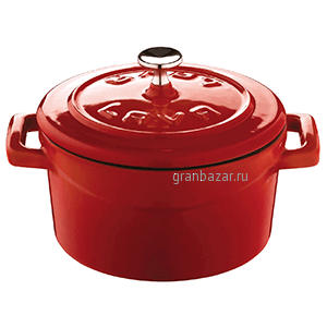Горшок д/запекания с ручками; чугун; 550мл; красный Paderno 44201R12