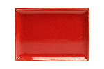 Блюдо прямоугольное RED фарфор, 180х130 мм, h 20 мм, красный Seasons Porland 358819 красный