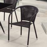 Плетенное кресло из искусственного ротанга Y137B Dark brown