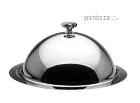 Баранчик с блюдом сталь нерж.; D=32,H=13.2,L=35см; металлич. KRS 552200