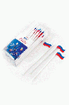 Мешалка д/кокт. «Российский флаг»; пластик; H=200,L=220/85,B=45мм; разноцветн. IMS 302101 40 шт.
