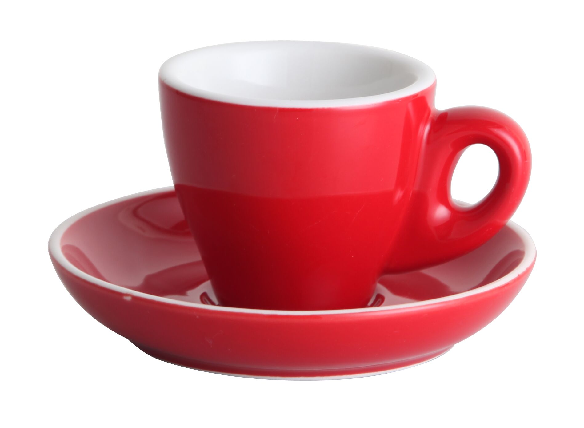 Чашка с блюдцем Barista (Бариста) 80 мл, красная, P.L. Proff Cuisine 10616/10617