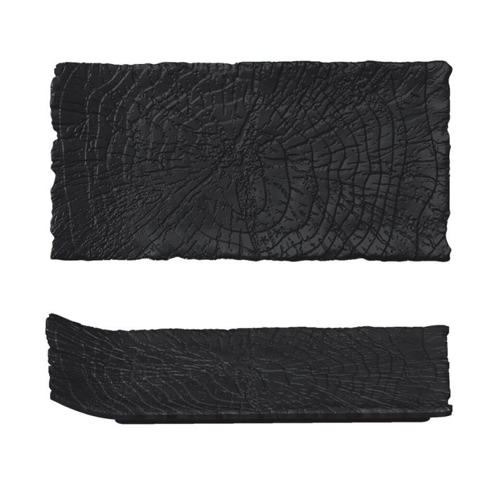 Блюдо прямоугольное 300х150х25 мм Black Raw Wood P.L. Proff Cuisine [4] 53702 к=24/4