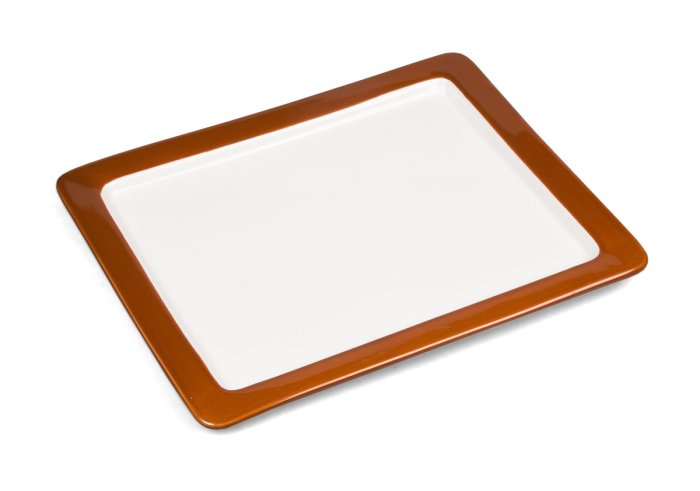 Гастроемкость 1/2-20 (325х265х2 мм), коричневый борт, фарфор, P.L. Proff Cuisine F1410C-W