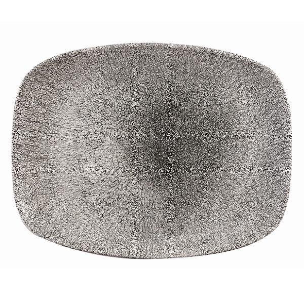 Блюдо прямоугольное CHEFS без борта Studio Prints Raku 261х202мм Quartz Black Churchill RKBQOBL31