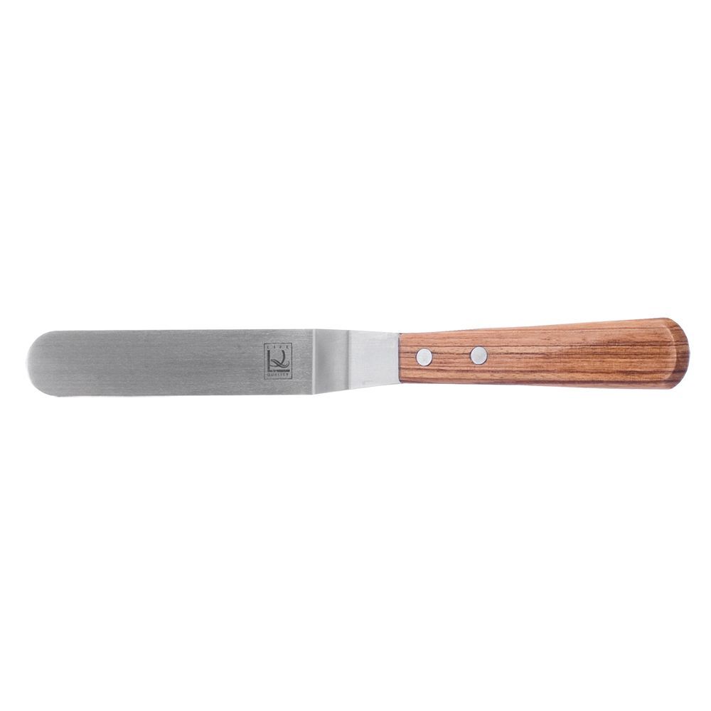 Лопатка кондитерская Proff Chef Line 150 мм изогнутая нерж. с дерев. ручкой P.L. Proff Cuisine GS-10208-150FSAK