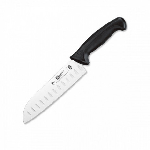 Нож кухонный поварской "Santoku", L=180мм., лезвие - нерж.сталь, ручка - пластик, цвет черный Atlantic Chef 8321T38