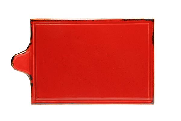 Блюдо для сыра RED фарфор, 180х300 мм, h 8 мм, красный Seasons Porland 358130 красный
