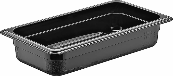 Гастроемкость 1/3 h= 65 мм. 325х176 мм. 2 л. поликарб. черная Gastroplast /1/12/