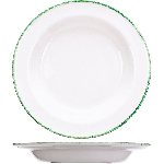 Тарелка глубокая «Грин Дэппл»; фарфор; D=215мм; белый, зелен. Steelite 1140 0215
