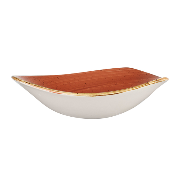 Салатник треугольный без борта Stonecast 0,60л d235мм Spiced Orange CHURCHILL SSOSTRB91