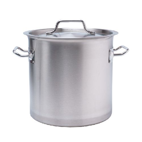 Котел 12 л. нерж. d=250 мм. h=250 мм. тройное дно с крышк. (индукция) MGsteel /1/