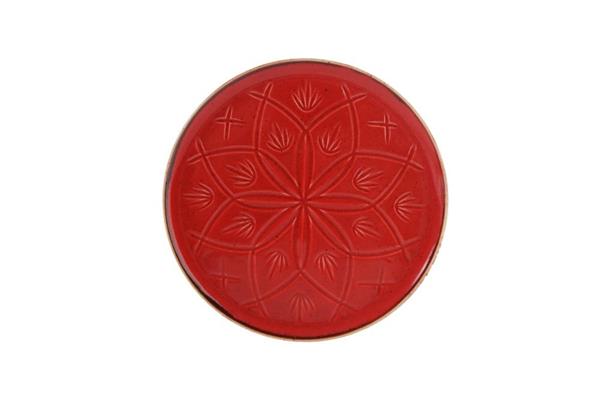 Тарелка RED CHRISTINA фарфор, d 210 мм, красный Porland 18CR21 красный