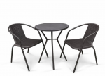 Комплект плетеной мебели для кафе LRC01/LRT01-D60 Dark Brown