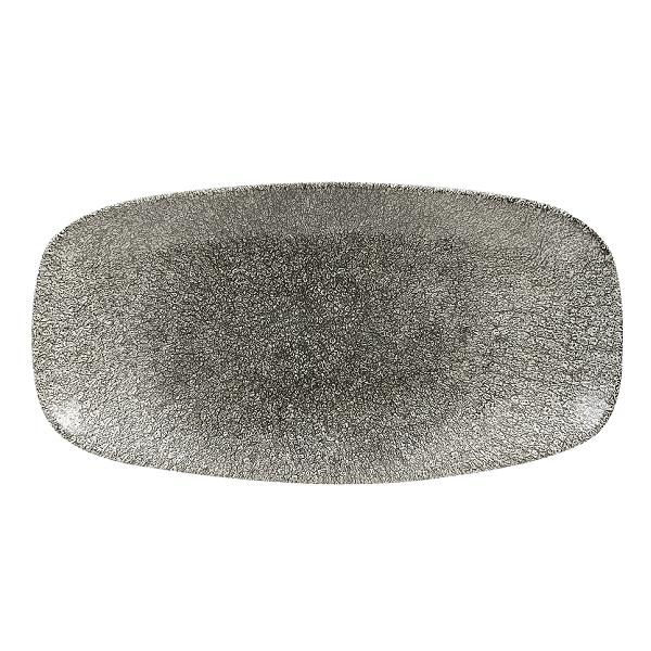 Блюдо прямоугольное CHEFS без борта Studio Prints Raku 298х153мм Quartz Black Churchill RKBQXO111