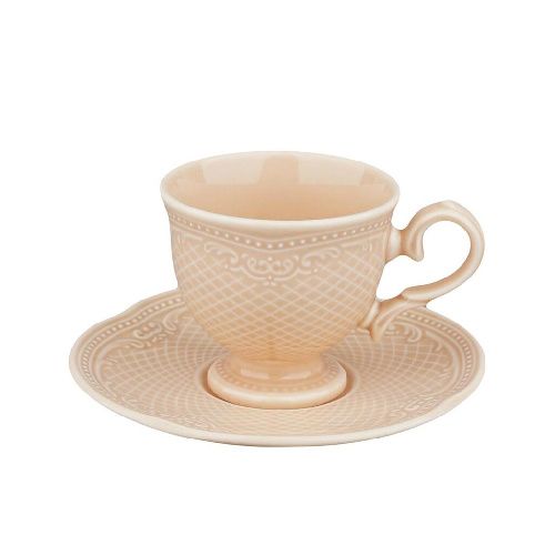 Кофейная пара Aristocrat Peach Tea 110 мл d 68 мм h63 мм Noble 313607+313017-PEACH [6]