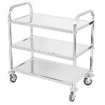 Тележка сервировочная 3 яруса сталь нерж. H=950, L=950, B=500 мм металлич. Prohotel JW-TS395