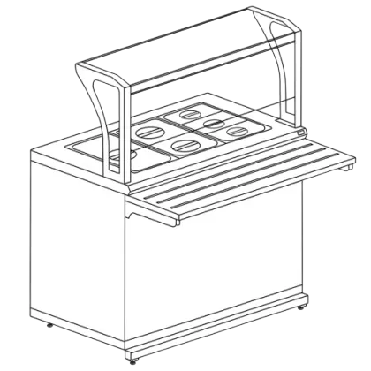 Мармит вторых блюд паровой Luxstahl МВП (С)-1200 Premium (камень)