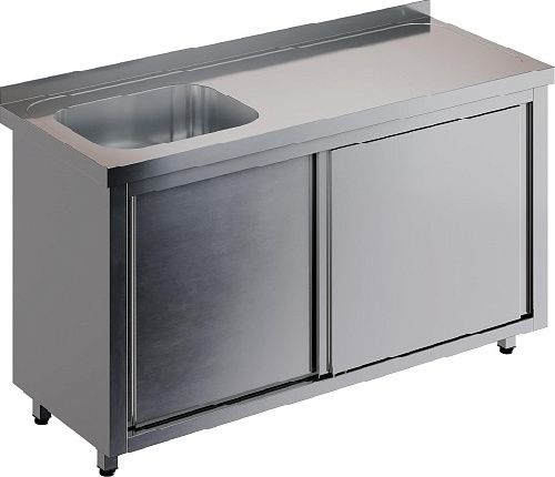 Стол производственный купе Restoinox СПЗК1М-10/7-БЛ с моечной ванной