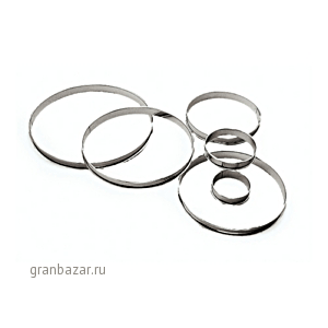 Кольцо кондитерское; сталь нерж.; D=240,H=20мм; металлич. Paderno 47533-24