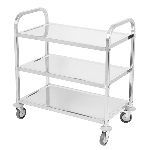 Тележка сервировочная 3 яруса сталь нерж. H=900, L=850, B=450 мм металлич. Prohotel JW-TS385