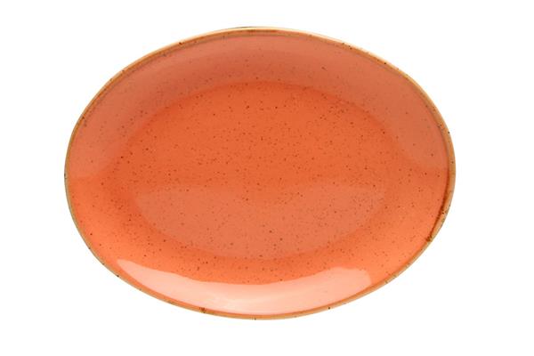 Блюдо овальное ORANGE фарфор, 180x140 мм, h 9 мм, оранжевый Seasons Porland 112118 оранжевый