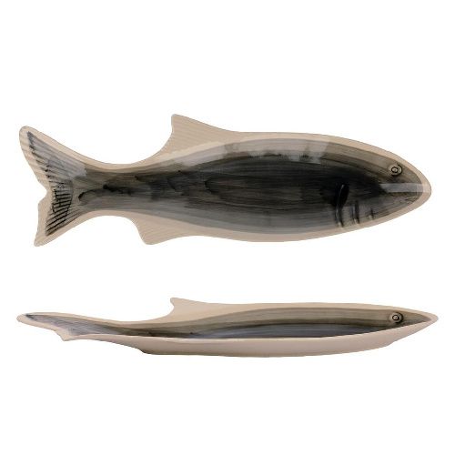 Блюдо овальное Рыба Gray Fish Frutti di Mare 470х150 мм h35 мм P.L. Proff Cuisine QB23085002