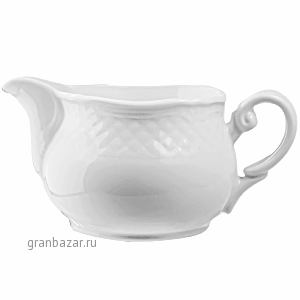 Соусник «Афродита»; фарфор; 400мл; H=8,L=16.5см; белый Lubiana 2680-white