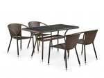 Комплект плетеной мебели T286A/Y137C-W53 Brown