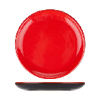 Тарелка б/полей "Кармин";керамика;D=150мм;красный,черный Dymov 51408