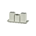 Набор для специй «Chan Wave» (соль, перец, зубочистки) "Quadro"