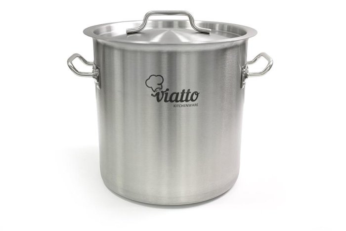 Кастрюля нерж с тройным дном 300х220 мм объем 15L с дв. ручками VIATTO 101325
