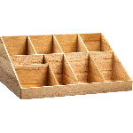 Подставка барная 9 отделений бук ,H=17,5,L=43,B=26,5см бежев PPwood F841L-00N