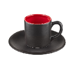Пара кофейная "Кармин";керамика;100мл;D=135мм;красный,черный Dymov 265408