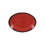Тарелка Lea овальная 360x270 мм., плоская, фарфор, красный RAK LENNOP36RD