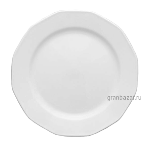 Тарелка мелкая «Меркури»; фарфор; D=21,H=2см; белый Lubiana 7310