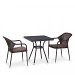 Комплект плетеной мебели из искусственного ротанга T282BNT/Y35B-W2390 Brown 2Pcs