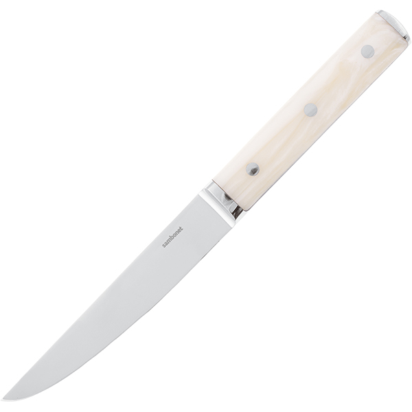 Нож для стейка; сталь нерж.,каучук натур.; L=24,2см; белый Sambonet 52578I01