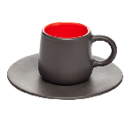 Пара кофейная "Кармин";керамика;200мл;красный,черный Dymov 287408