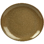 Тарелка овальная «Терра Браун»; керамика; L=210мм, B=190мм; коричнев., зелен. Genware PL-BR21